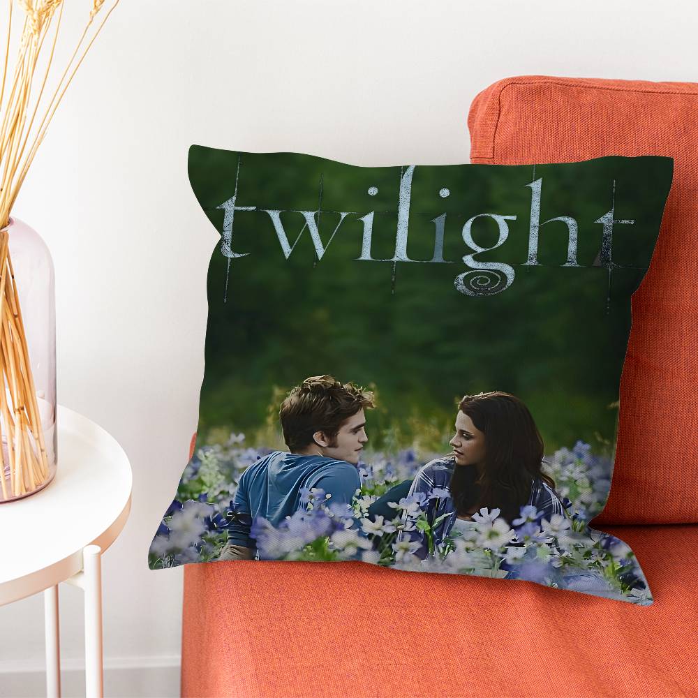T-Twilight Saga Pillow Case Plush Fabric Soft Double-Sided Printed Sofa Warm Winter Home Gift Cushion Cover