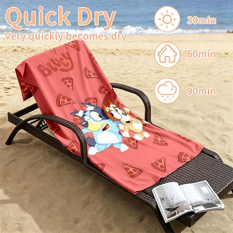 Bluey Beach towels also serve as bath towels summer essential a musthave for the outdoors the beach and the pool