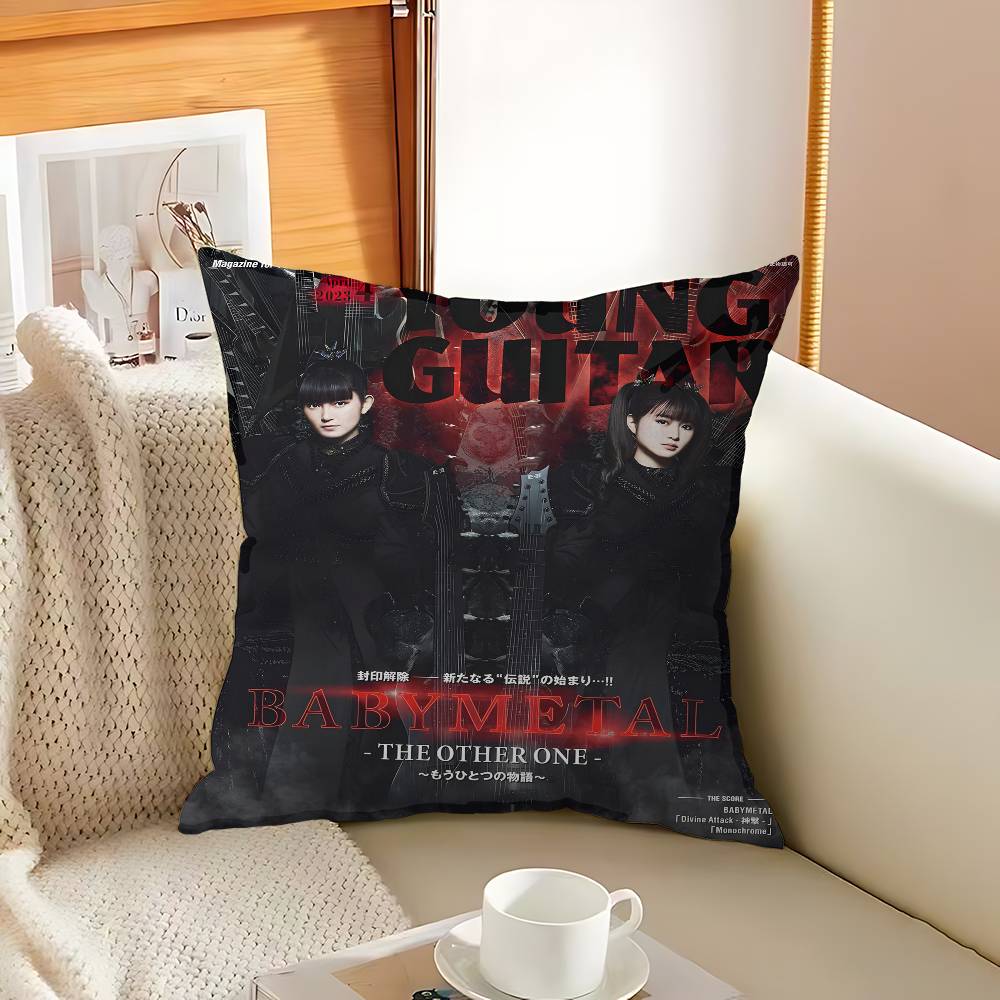 Music Star B-Babymetal Pop Group Cushion Cover Inches Farmhouse Decor Home Throw Pillow Covers For Couch Decorations