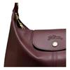 Longchamp Le Pliage Xtra Hobo Bag Color Block Bright Stitching Geometric Hollow Design Leather Shoulder Bag Women Bags Burgundy 10355HIV