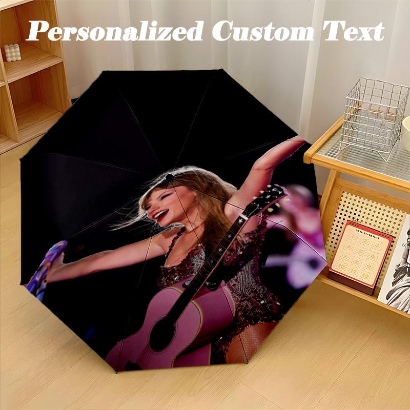 Portable Auto Folding Umbrella,Taylor Swift 8 Rib Waterproof Umbrella For Camping Commute