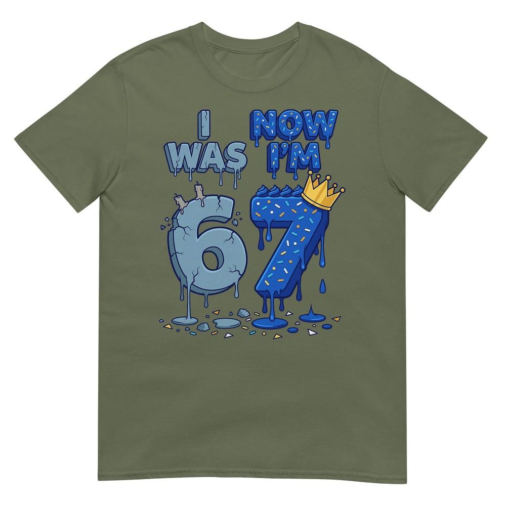 I Was 6 Now Im 7 7th Birthday 6 7 Birthday Boys Tshirt