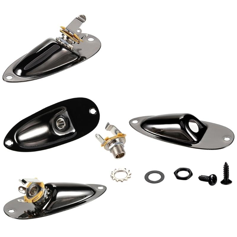 Heavy Duties Guitar Input Output Plate With Rotation Resistant Washer Mounting Screws Set For Stability And Durability