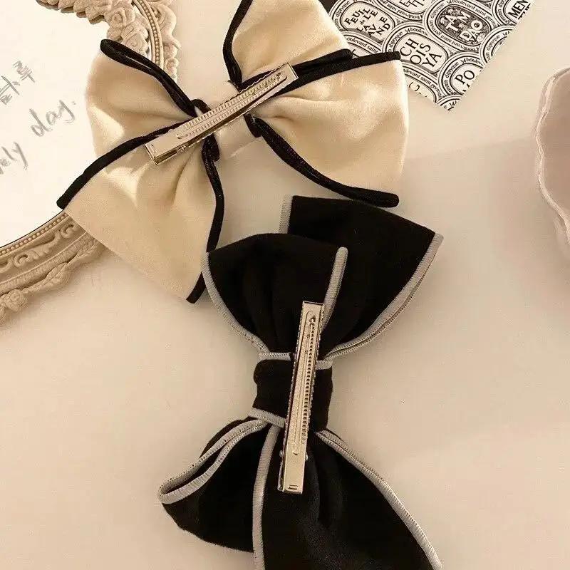 1 Pcs Imitation Bowknot Hair Clips For Women Hairpin Top Head Hairpin Ponytail Barrettes Elegant Bows Hair Accessoires Headwear