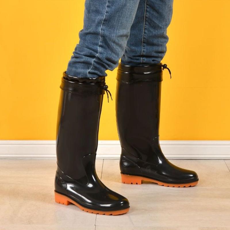Wear to Work Half High Men's Rain Boots Lightweight Without Lacing Galoshes for City Mud Fishing Water Wear-resistant Male Shoes