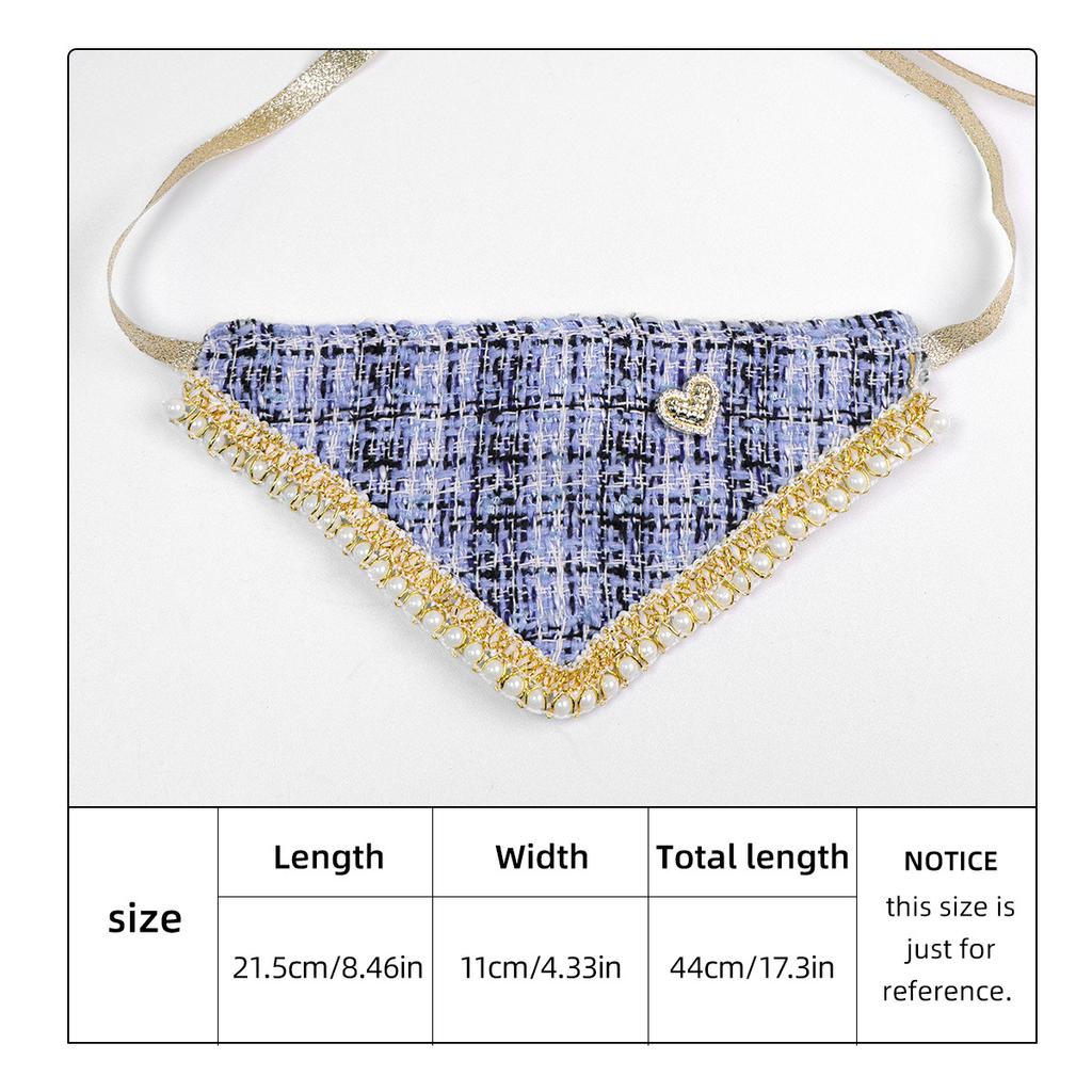 Luxury Tweed Cat Dress Bow Hair Clip + Pearl Necklace + Layer Tulle Skirt Outfit, Elegant Princess Pet Clothes for Dogs Cats
