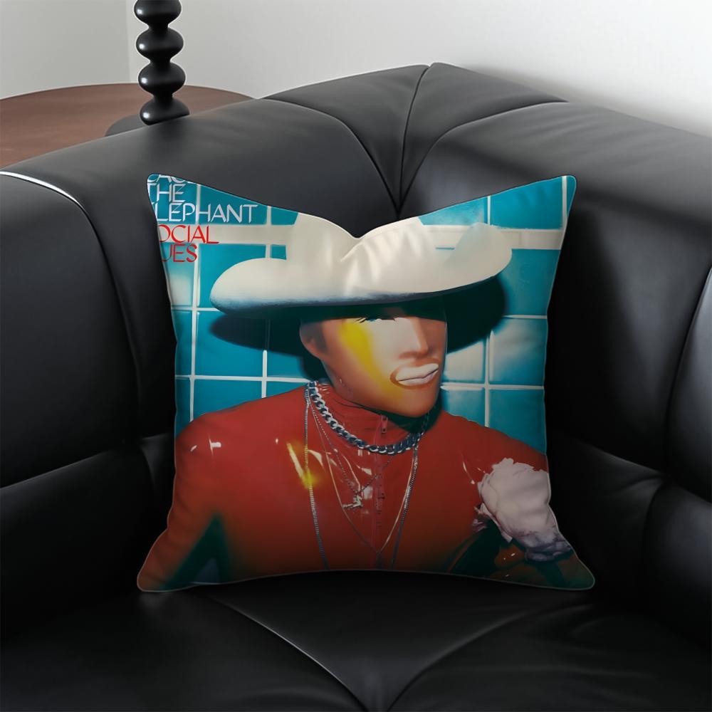 Cage the Elephant Album Cover Cushion Cover Pillow Case Antidustmite Invisible Zipper Silky Plush Cushion