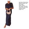 Women's Dress Cover Up Set Sleeveless Long Dress And Short Sleeve Knitted Hollow Cover Up