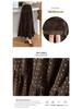 2025 Autumn/Winter Women's Polka Dot Velvet A-line Midi Skirt with Elastic Waist
