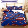 3PC Custom Name Football Notebook Bedding Set Duvet Cover Closure Includes 1 Duvet Cover & 2 Pillowcases for Bedroom