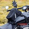 Motorcycle Tank Storage Bag, 5L Polyester Fabric Pouch with Buckle Strap Mounting, Top Opening Access and Carry Along Use for Road Travel Stops