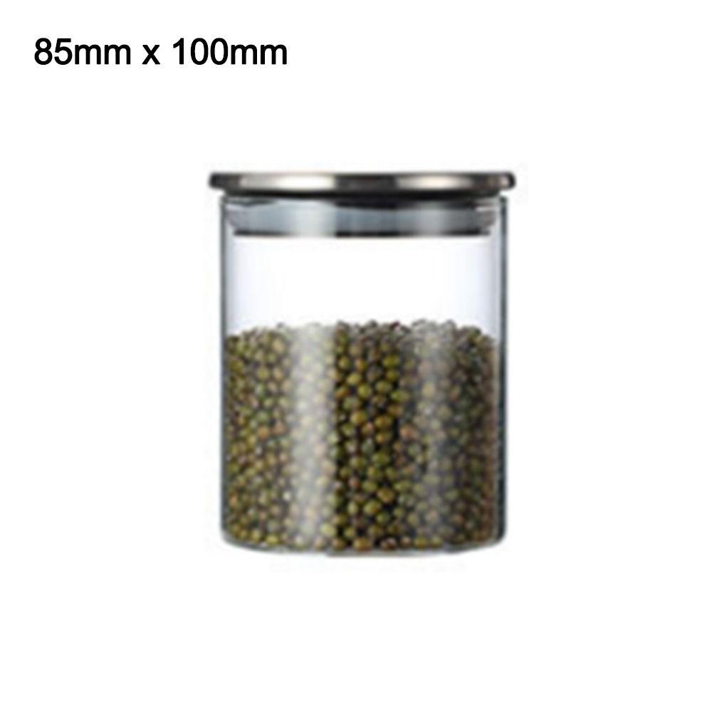 With Stainless Steel Lid Sealed Can Transparent Coffee Bar Station Organizer  Kitchen Supplies