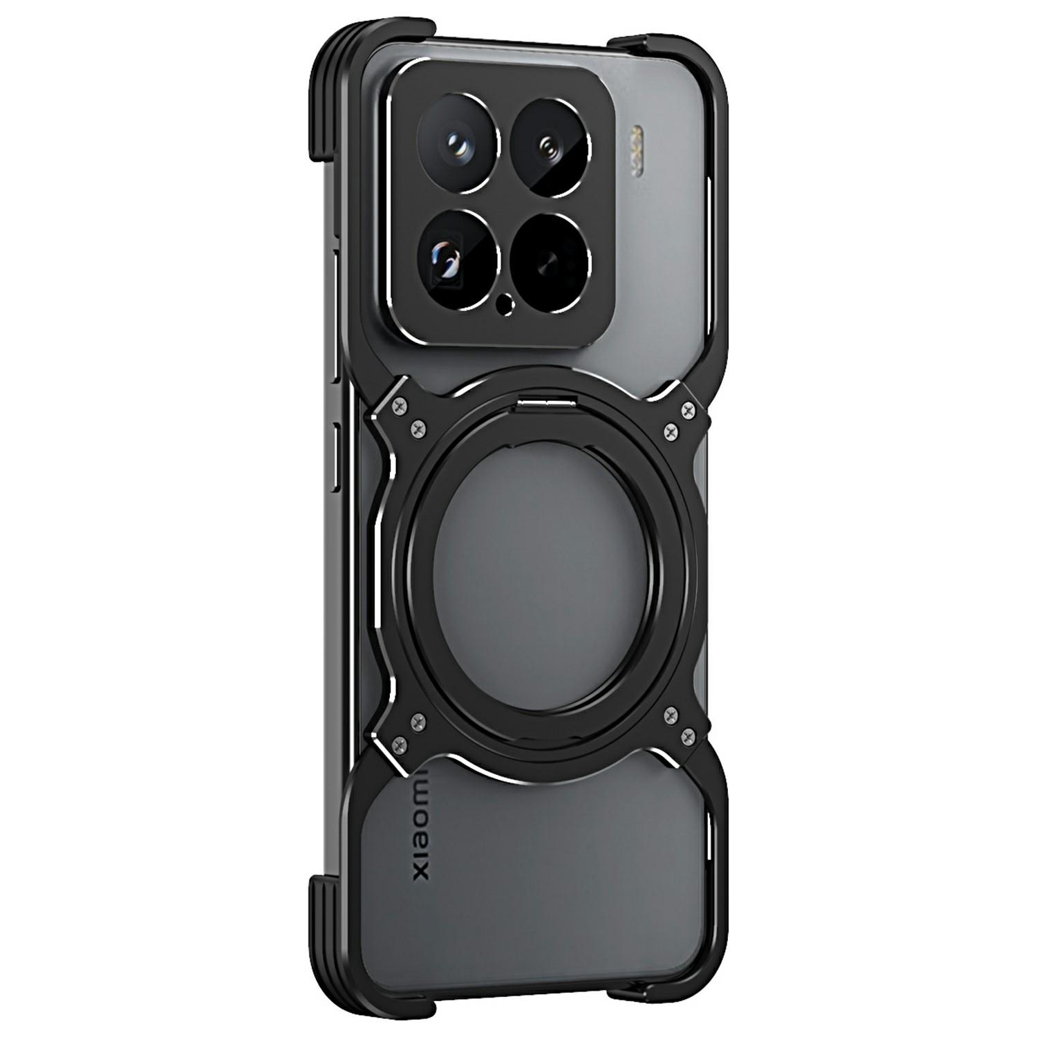 

Для Xiaomi 15 Kickstand Case металлический бампер магнитный чехол для телефона C