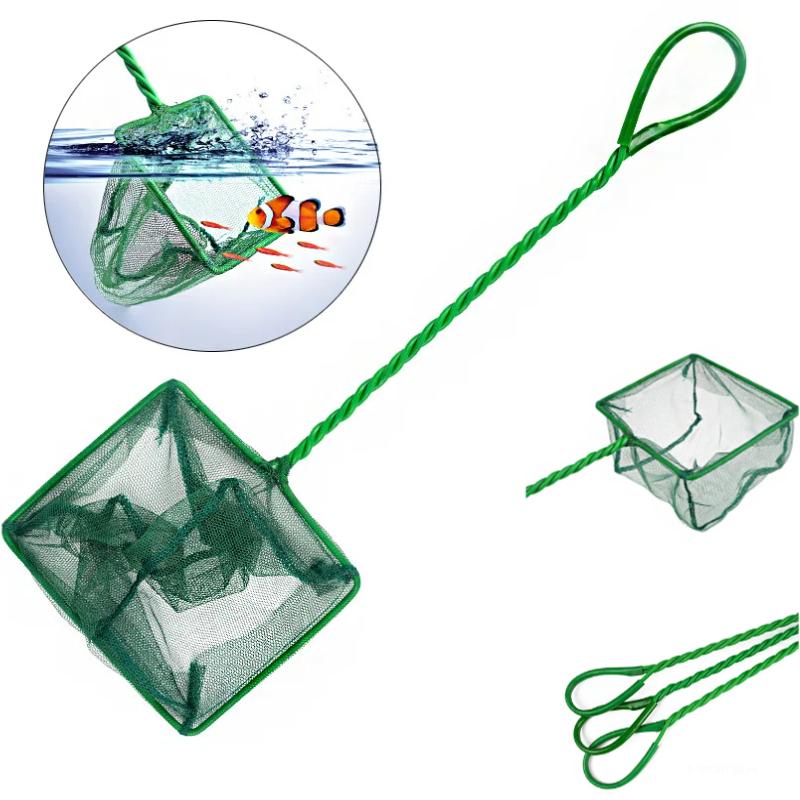 1pc Long Handle Square Fish Net Long Handle Square Accessories Fishbowl Landing Net Fishing Net Outdoors Crab Traps Fishing Tools