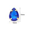 50 Stück/Los Bunte Tropfenform Acryl Aufnäher Strasssteine Mit Goldener Kralle Basis Tropfenform Perlen Für Kleidung Schmuck Dekoration