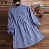Women's Fashion Casual Solid Color Print Short Sleeve V-Neck  Blouses & Shirts