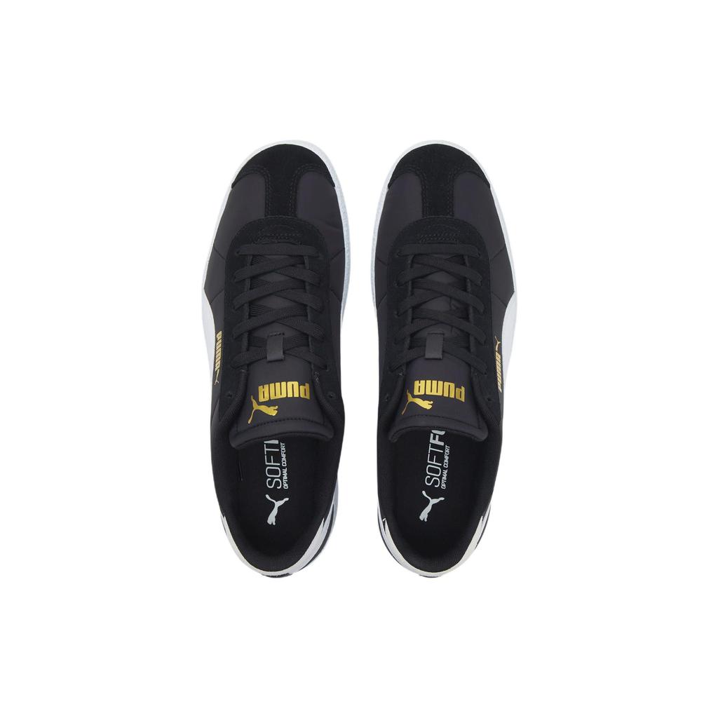 Puma Club Nylon Comfortable Versatile Low-Top Sneakers Unisex Sneakers Black White 384822-04