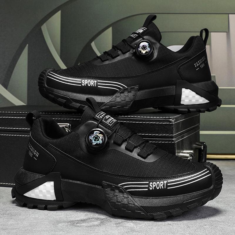 Rotary Buckle Climbing Trekking Shoes Man Breathable Mesh Men's Outdoor Hiking Shoes Anti-slip Walking Camping Sport Trail Shoes