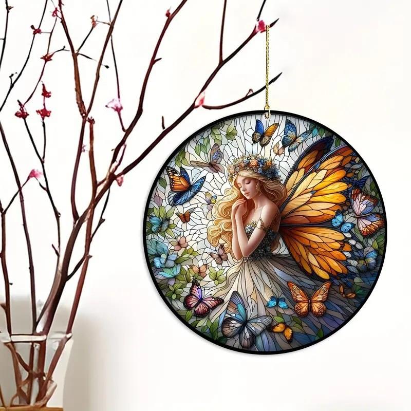 

Adorable Acrylic Angel Wings Fairy Car Interior Decoration Hanging Ornament