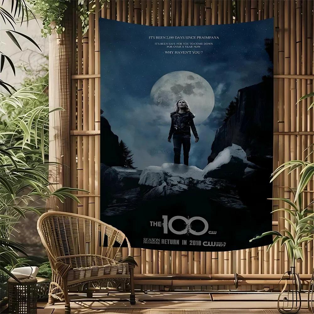

The 100 Season TV Series Show Colorful Tapestry Wall Hanging Hippie Flower Wall Carpets Dorm Decor Wall Art Decor 74x94cm(29x37in)