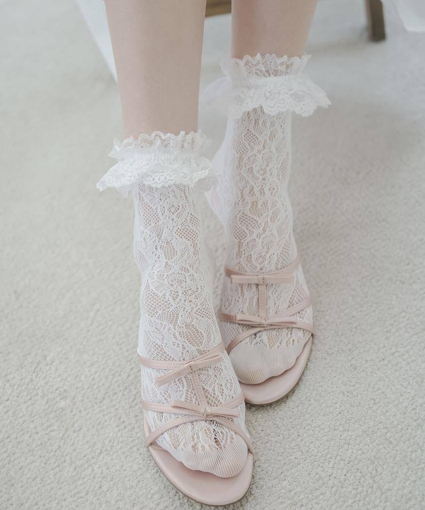 Mimin Rosina Lace Socks 2 Colors (Select 1)