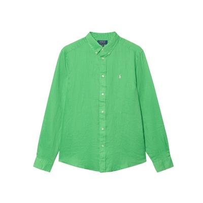 Polo Casual Shirt Pony Embroidered Collar Linen Long Sleeve Kids Kids Tops 323968098-006