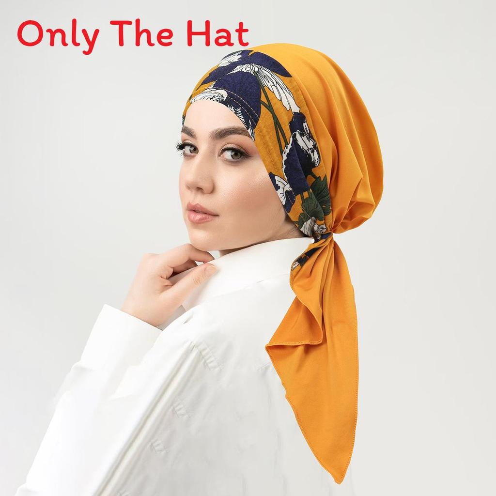 Ladies Fashion Headscarf With Floral Patchwork And Curved Design For Casual Wear