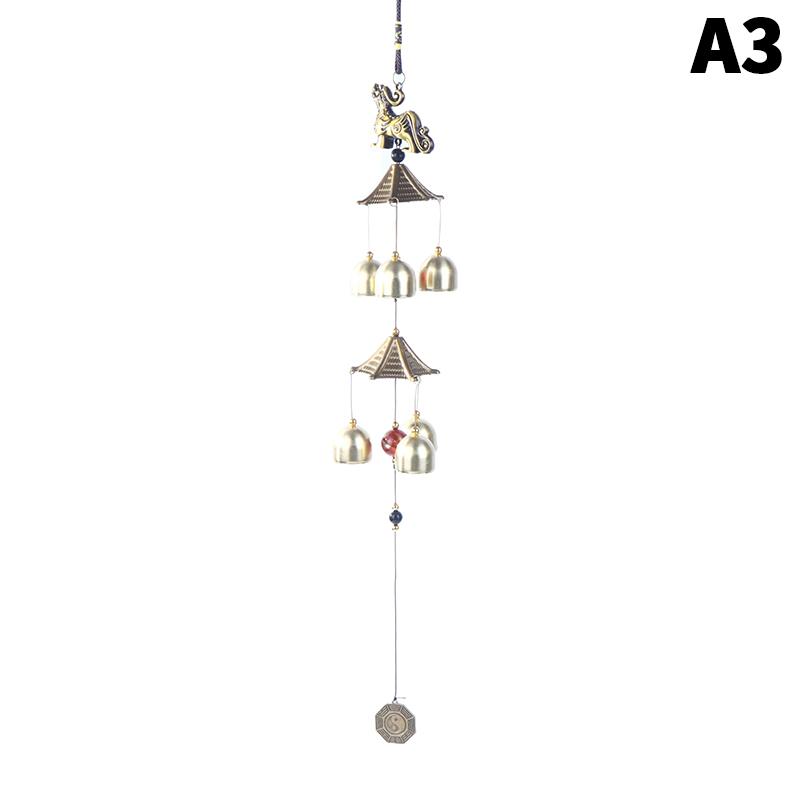 Sinos de Vento Retrô Decorações de Jardim Sinos de Vento Decoração Externa Para Casa Sino de Vento de Cobre Música de Vento Decoração de Casa