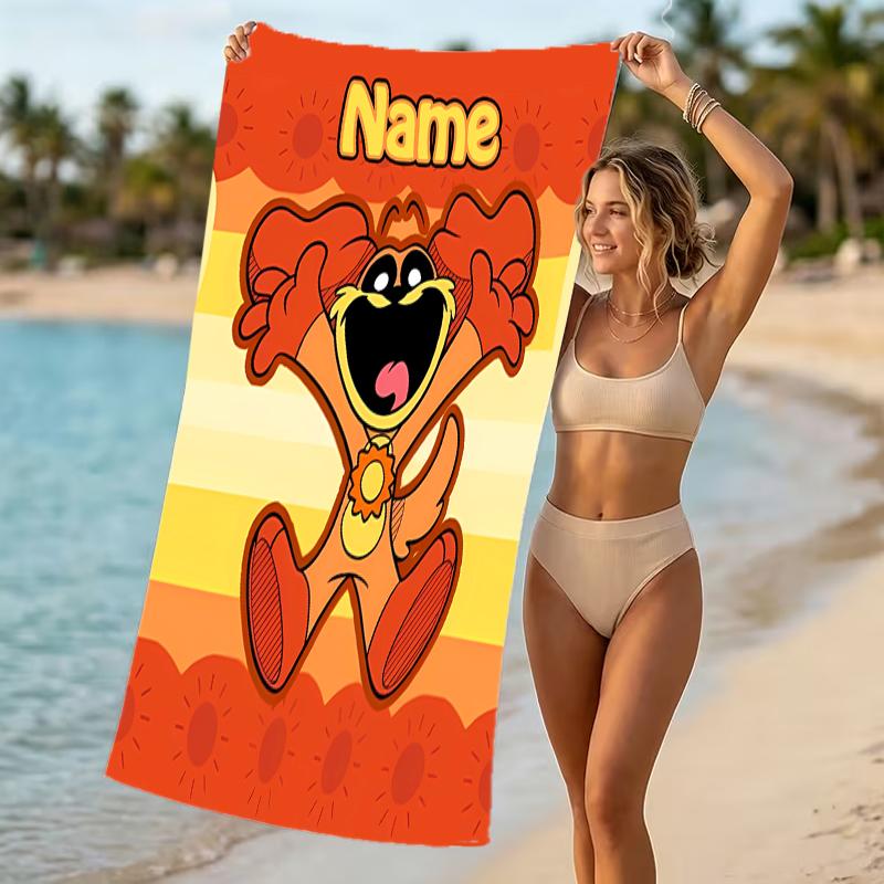 Customizable Personalized Beach Towels Smiling Critters Themed designs.Suitable for the Beach, Yoga, Sports;ideal As Beach Accessories