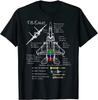 Men's F-15 Eagle Military Hunting Aircraft Pattern Printed 100% Pure Cotton Casual Short-sleeved T-shirt Casual Wear Top