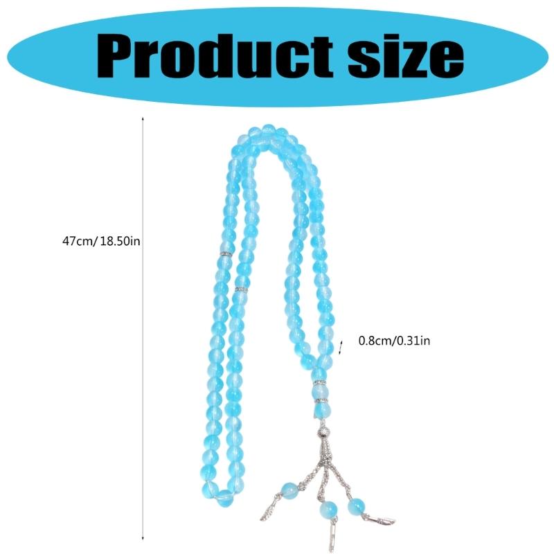 99 Beads Double Tone Simulated Agate Bracelet Lightweight Handmade Jewelry For Formal Event And Daily Wear