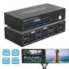 2X2 2 HDMI Port KVM Switch Dual Monitor 4K 60Hz for 2 Ports Extended Display USB 3.0 2-in-2 PC Mouse Keyboard
