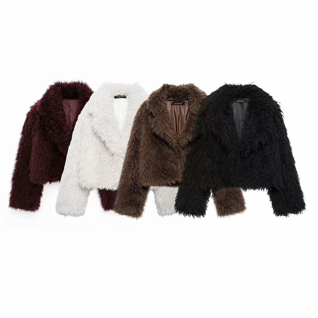 Women's Eco-friendly Faux Fur Coat - Autumn/Winter Celebrity Fashion 