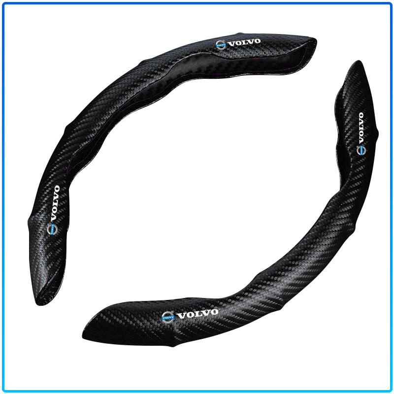 Non-Slip Universal Carbon Fiber Car Steering Wheel Cover For Volvo Rdesign XC90 S60 XC60 V70 S80 S40 V50 V40 V60 C30 S70