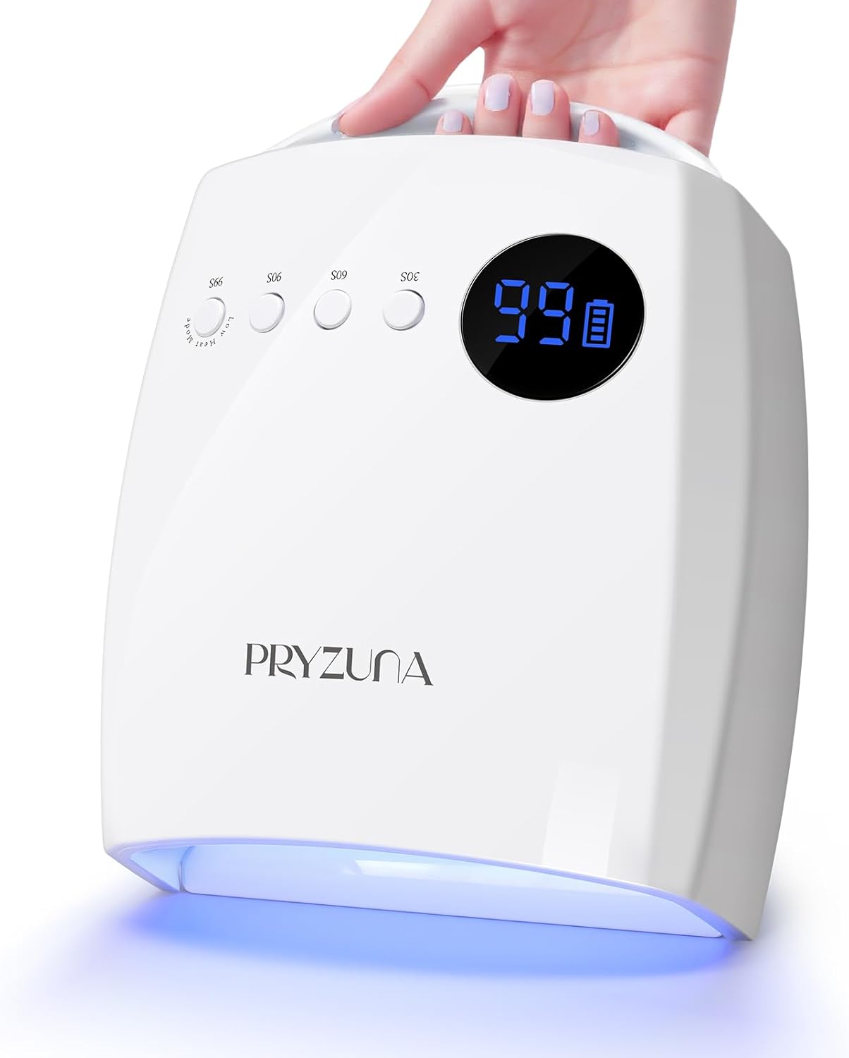 

72W Cordless UV LED Nail Lamp, Fast Curing Rechargeable with 4 Timers, Smart Sensor, Portable for Salon & Home белый