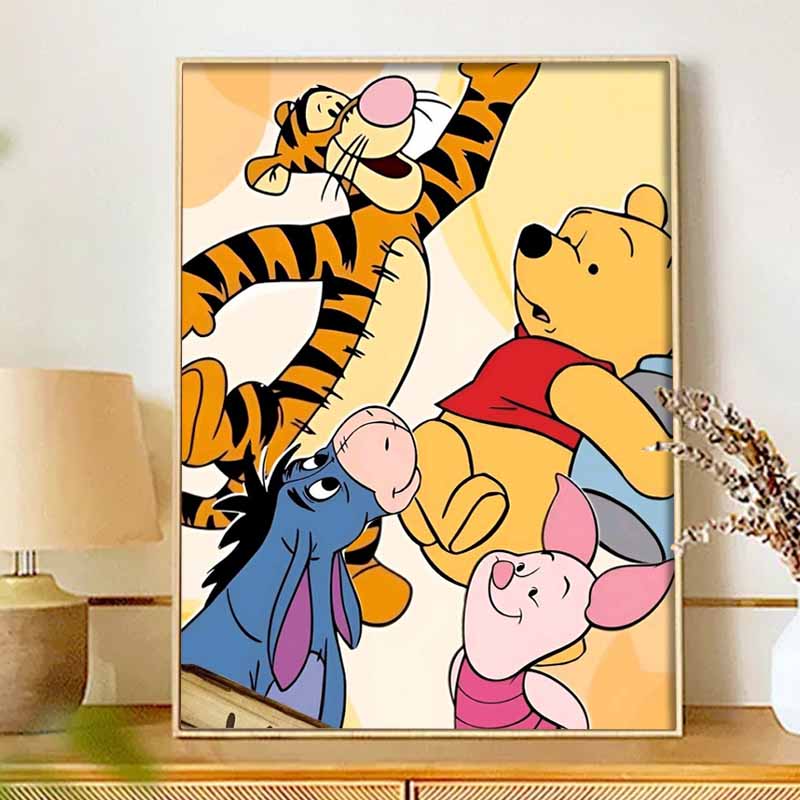 Disney Diamond Painting 5D DIY Winnie the Pooh Diamond Painting Art Diamond Painting Kit Adult/Beginner Gift Idea Home Decor