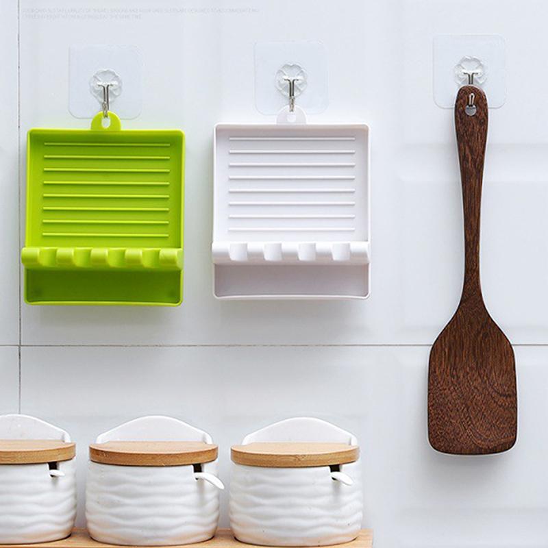 1pc Spatula Rack Pot Lid Rack Shelves Counter Top Shovel Spoon Shelf Soup Spoon Pad Put Soup Spoon Chopsticks Holder