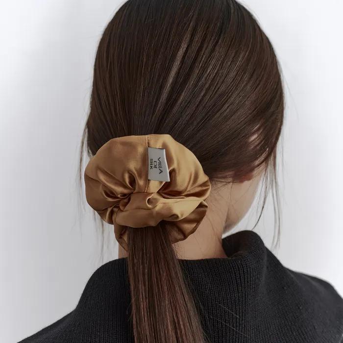 High density 100% silk scrunchie (3 colors)