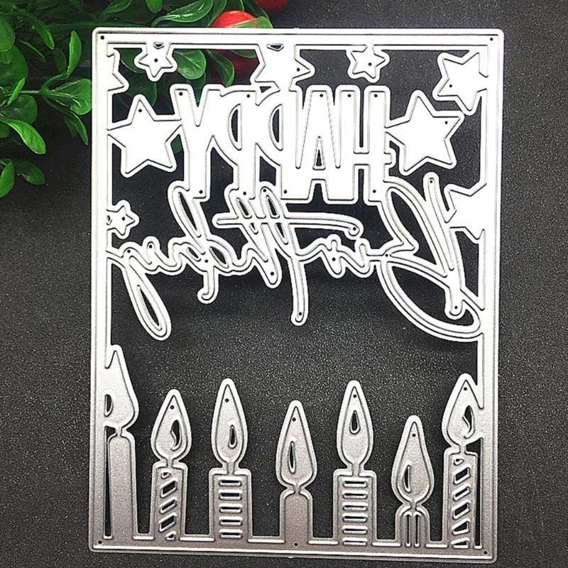 Birthday Metal Cutting Dies Card Embossing DIY Photo Album Template Mold X3UC