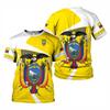Maglietta Bandiera Ecuador da Uomo Nome Personalizzato Girocollo Moda Oversize Manica Corta Harajuku Top Sportivi T-shirt