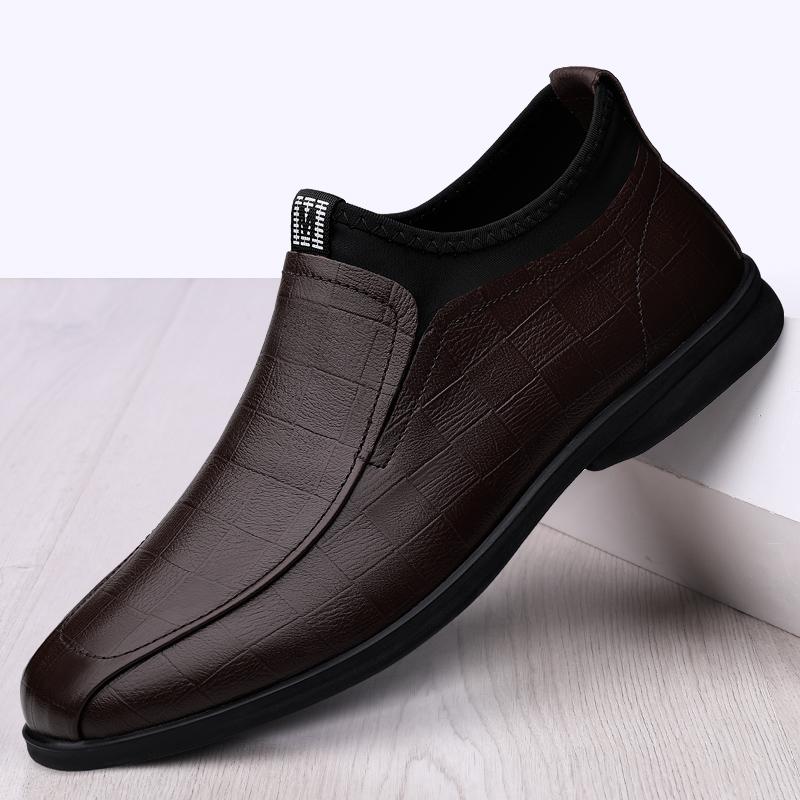 Fashion Fashion Male Business Shoes Genuine Leather Mens All-match Loafers Outdoor Men Casual Shoes Classic Mens Slip On Driving Shoes