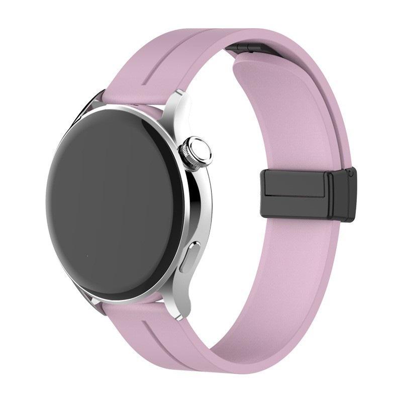 Universal Magnetic Silicone Strap for Huawei GT6 Pro, Samsung 8, Garmin, Xiaomi 20-22mm