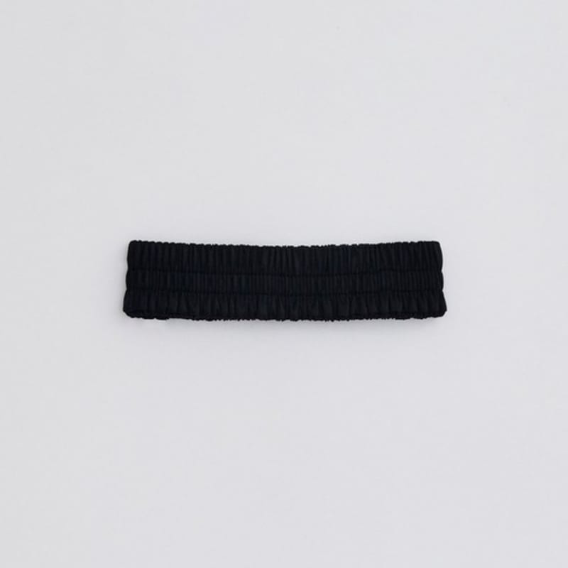DIAGONAL SHIRRING HAIR BAND (black)