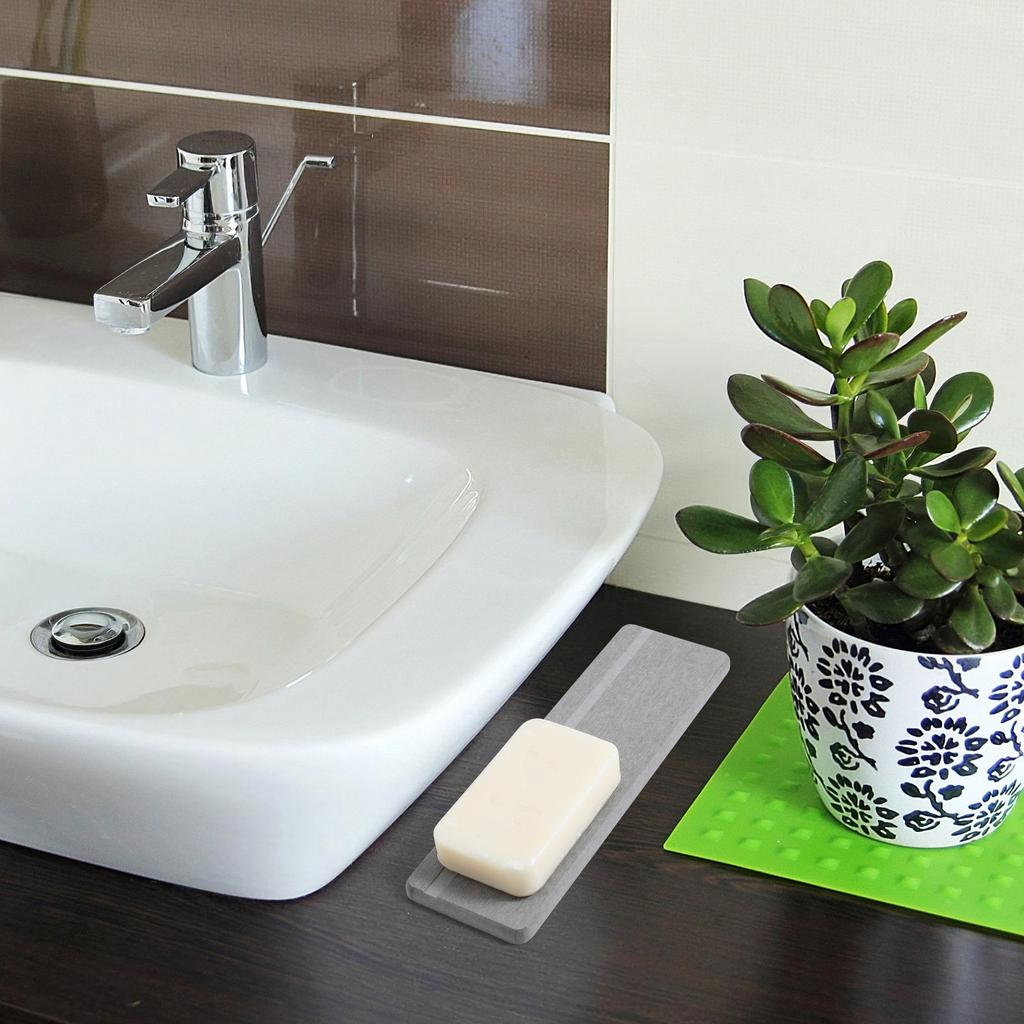 2Pcs Multifunctional Anti-Slip Pad Absorbent Bathroom Accessory for Water Cups Tea Coffee Dinner Plates Desktop Protection