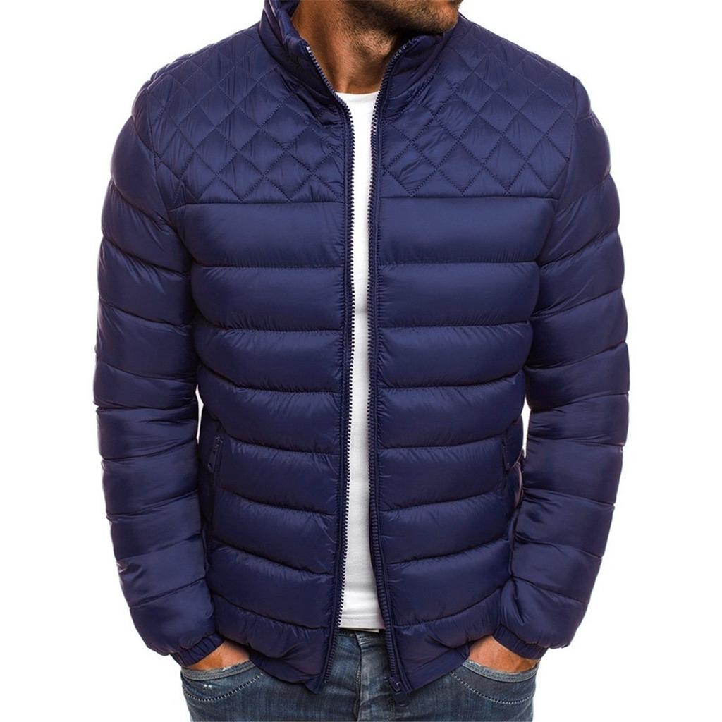 Men's Winter Zipper Warm Down Jacket Packable Light Coat