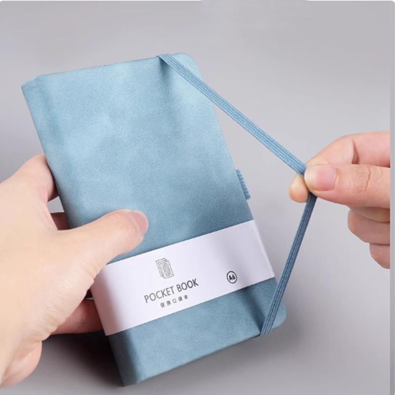 High Quality Custom A5/A6/A7 Notebook New Arrival  Office Journal PU Leather Hardcover with Elastic Band Pocket Diary
