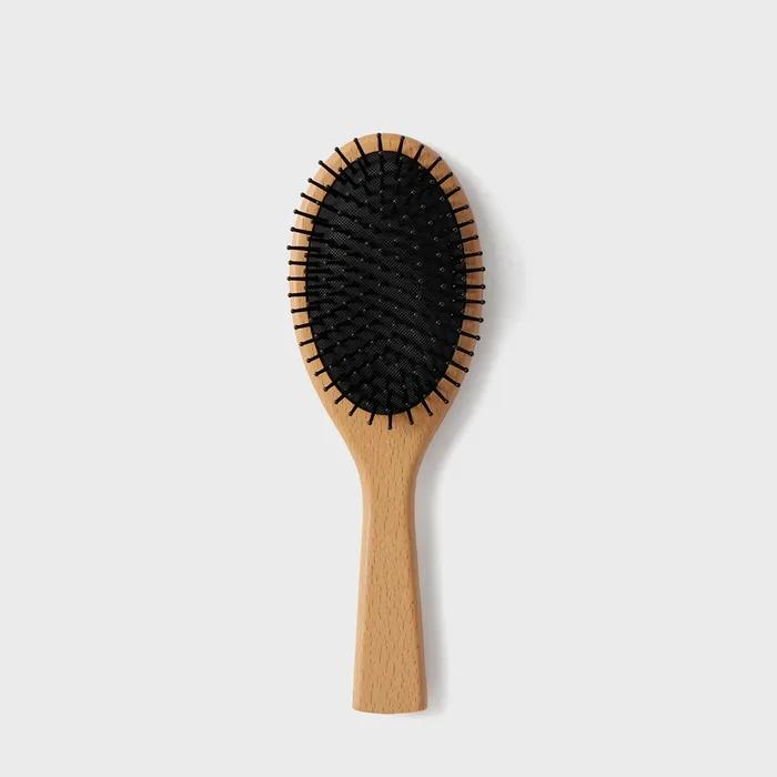 

[JAJU/JAJU] Plastic Pin Wood Brush 80mm Dark beige