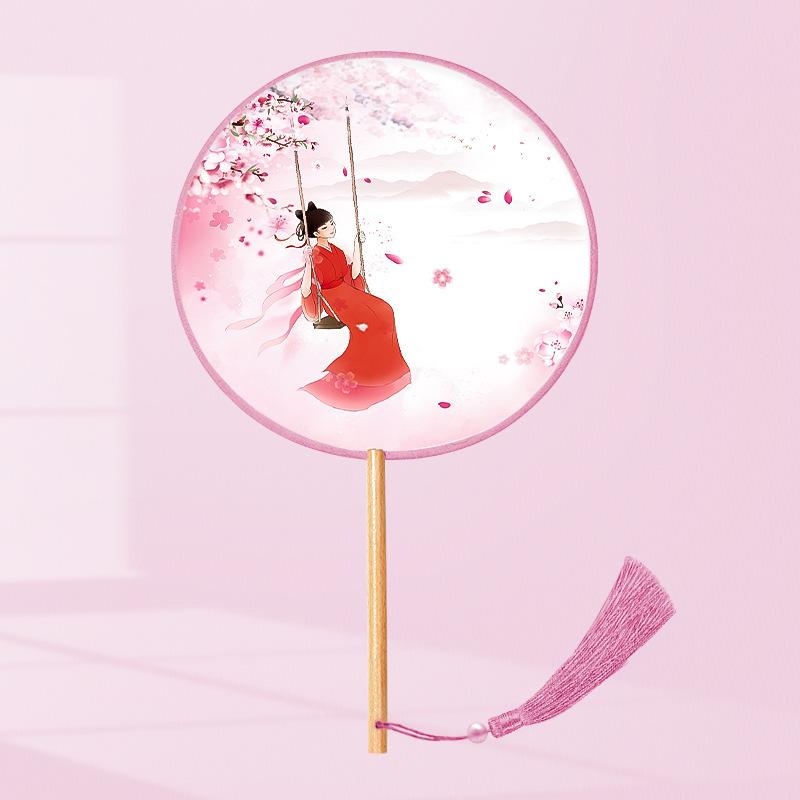 Ancient Style Fan Chinese Fan Dance Fan Hanfu Cheongsam Paired with Ancient Semi Transparent and Elegant Summer Court Small Fan