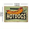 Vintage Hot Dog Metall-Wandposter für Bar