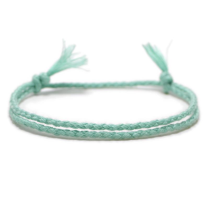 Dopamine Multicolor Cotton Hand-Woven Bracelet - Ladies Simple Bangle